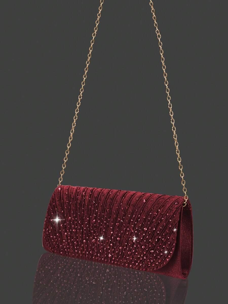 SHEIN ZESTAW TOREBKA KOPERTÓWKA NASZYJNIK KOLCZYKI S07__20,3X5X9,6CM
