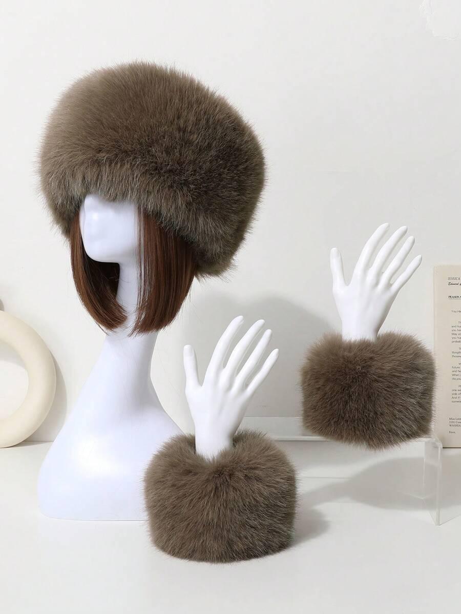 SHEIN KOMPLET OPASKA OCIEPLACZE NA RĘCE W01__OS
