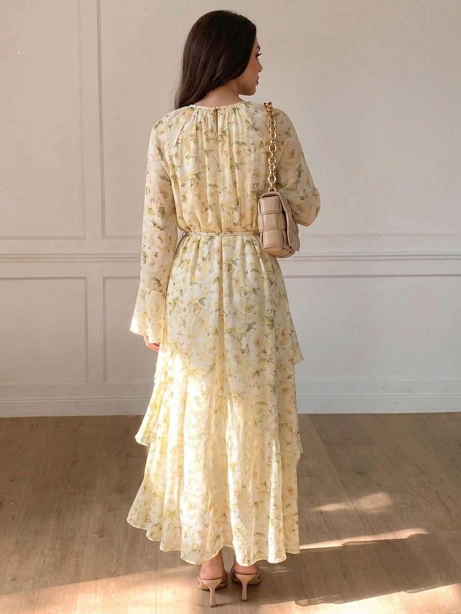 SHEIN ŻÓŁTA MAXI SUKIENKA S06__M