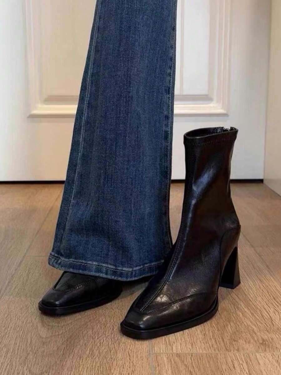 SHEIN CZARNE BOTKI ZAMEK W01__38