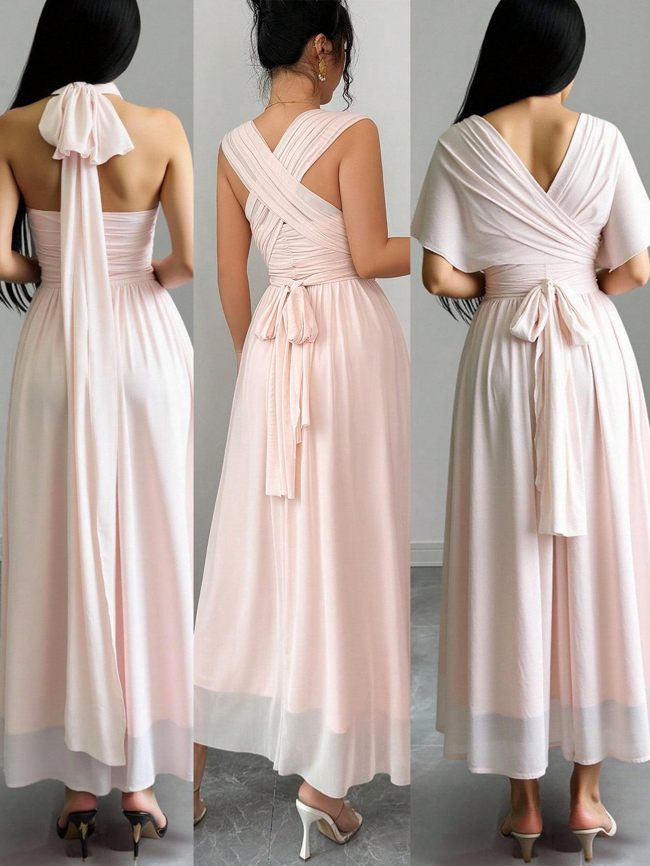 SHEIN RÓŻOWA MAXI SUKIENKA S06__XXL
