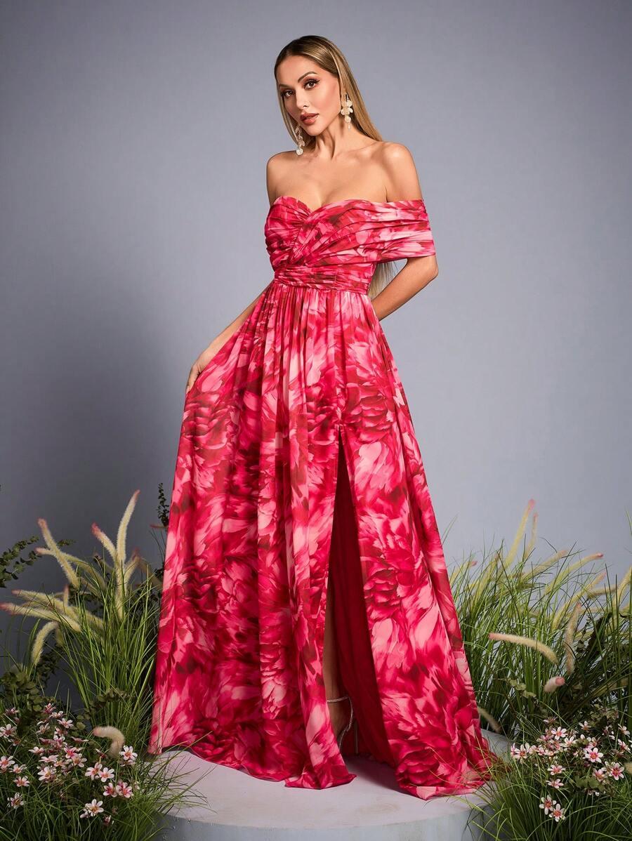 SHEIN RÓŻOWA MAXI SUKIENKA S06__L
