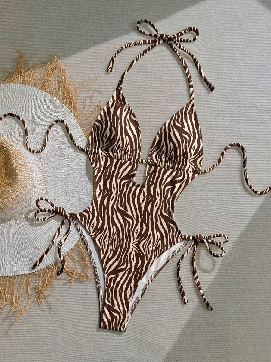 SOLEIA JEDNOCZĘŚCIOWY STRÓJ KĄPIELOWY ANIMAL PRINT S09__S