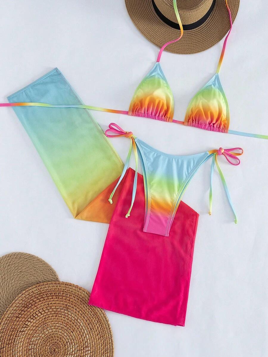 SHEIN DWUCZĘŚCIOWY STRÓJ KĄPIELOWY PAREO S09__S