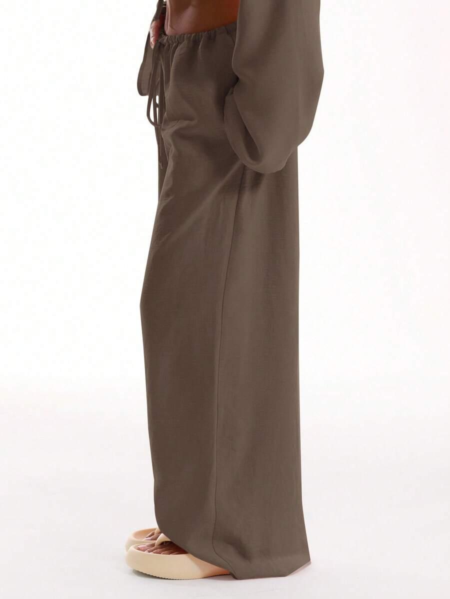 MUSERA BRĄZOWE SPODNIE CASUAL S06__L