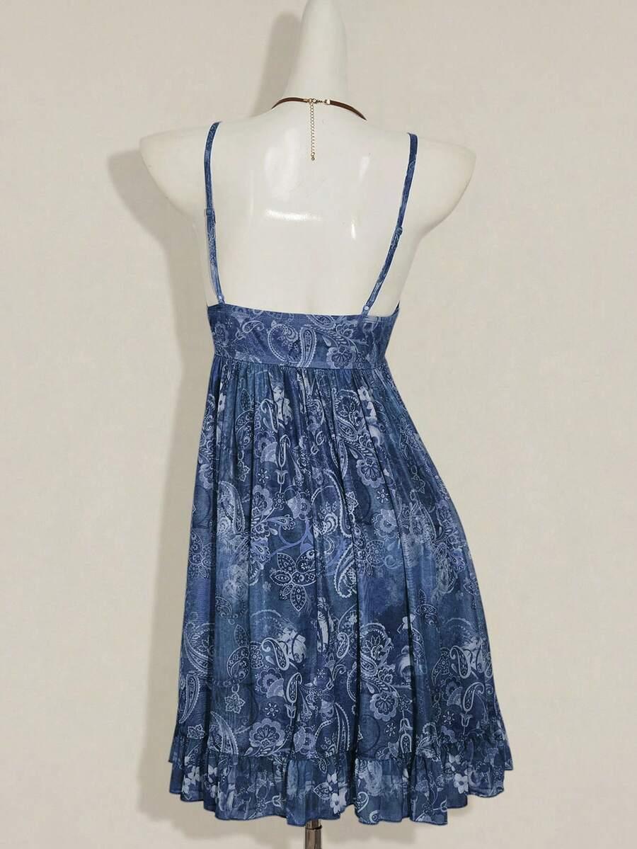 SHEIN MINI SUKIENKA NA RAMIĄCZKACH S06__S
