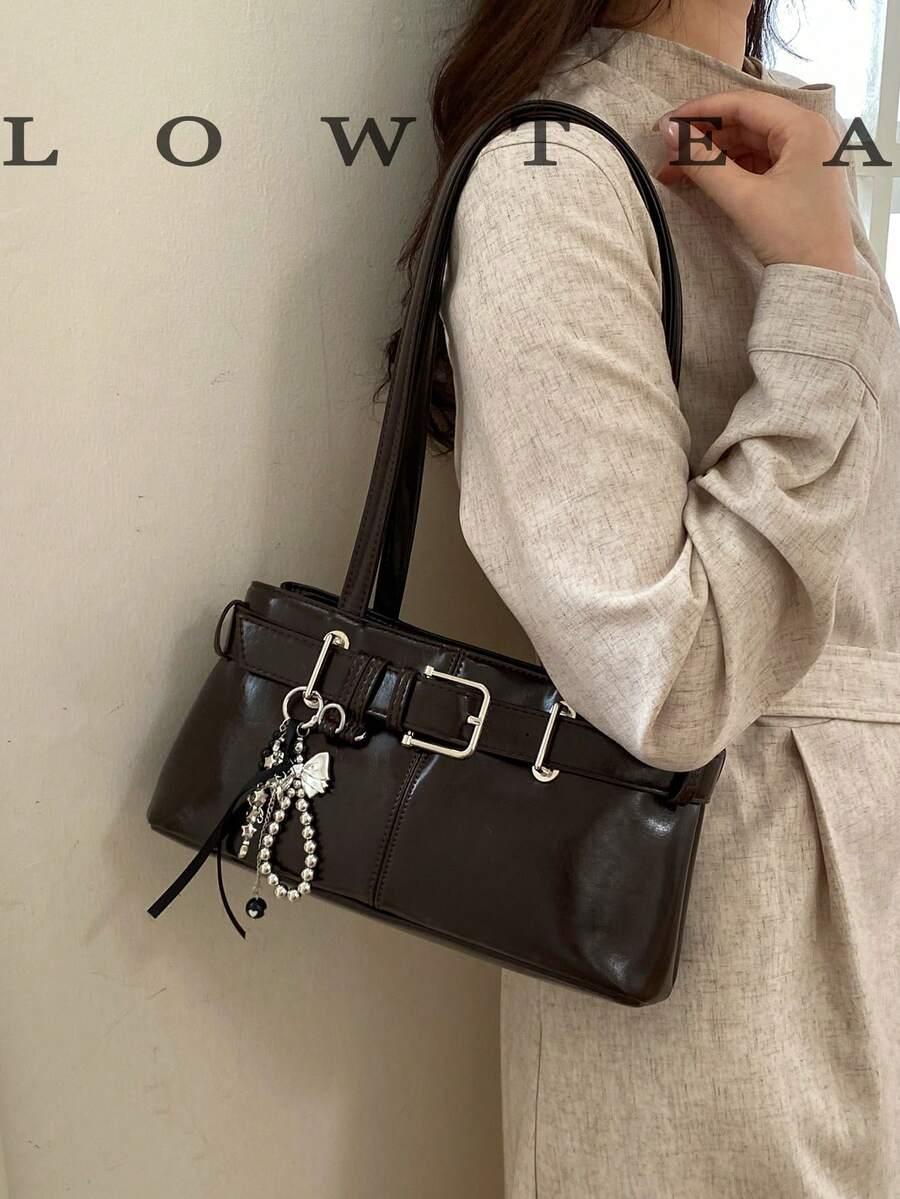 SHEIN BRĄZOWA TOREBKA IMITACJA SKÓRY S07__30X14