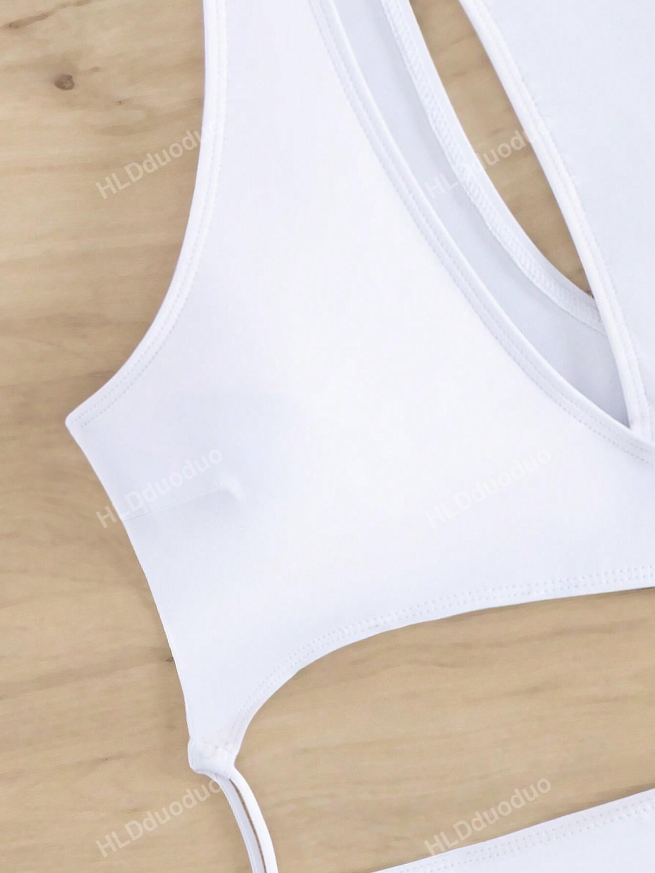 SHEIN JEDNOCZĘŚCIOWY STRÓJ KĄPIELOWY WYCIĘCIA S09__S