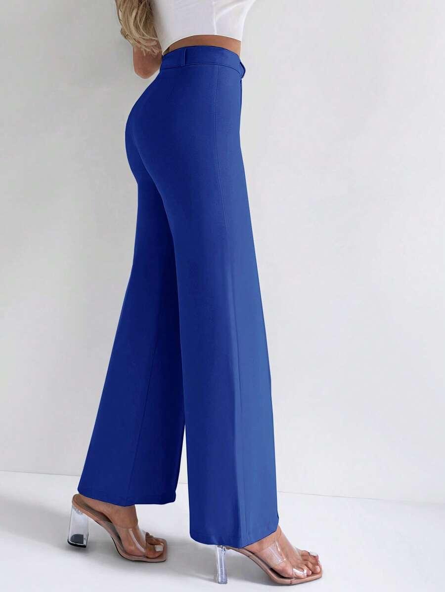 EURMUSE NIEBIESKIE ELEGANCKIE SPODNIE S06__XL