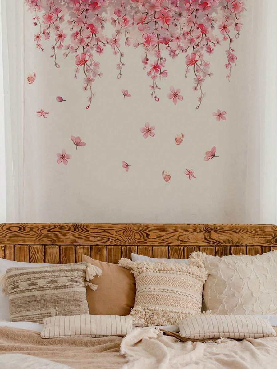 SHEIN NAKLEJKA NA ŚCIANĘ KWIATY S07__30X60