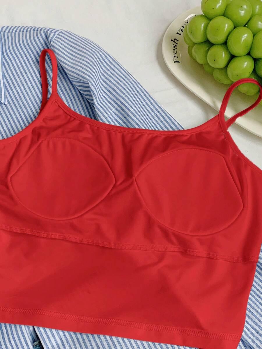 SHEIN CZERWONY TOP NA RAMIĄCZKA S06__S