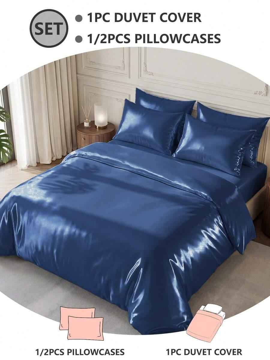SHEIN GRANATOWY KOMPLET POŚCIELI S07__200X200CM