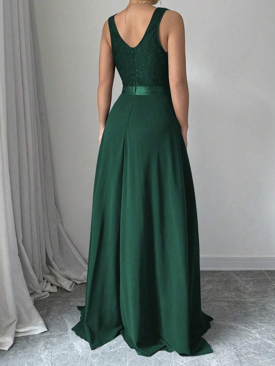 SHEIN ZIELONA MAXI SUKIENKA S06__S