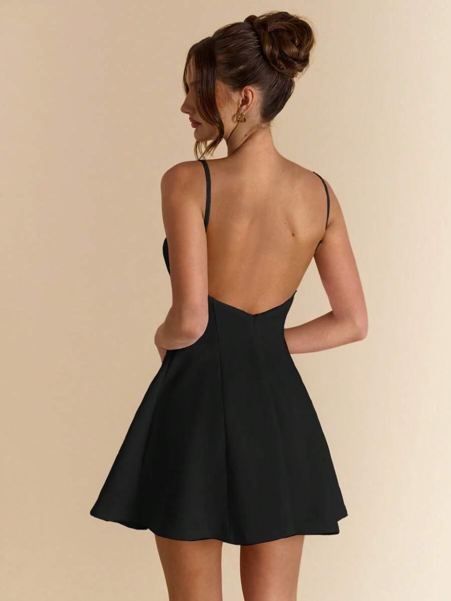 SHEIN CZARNA MINI SUKIENKA S06__S