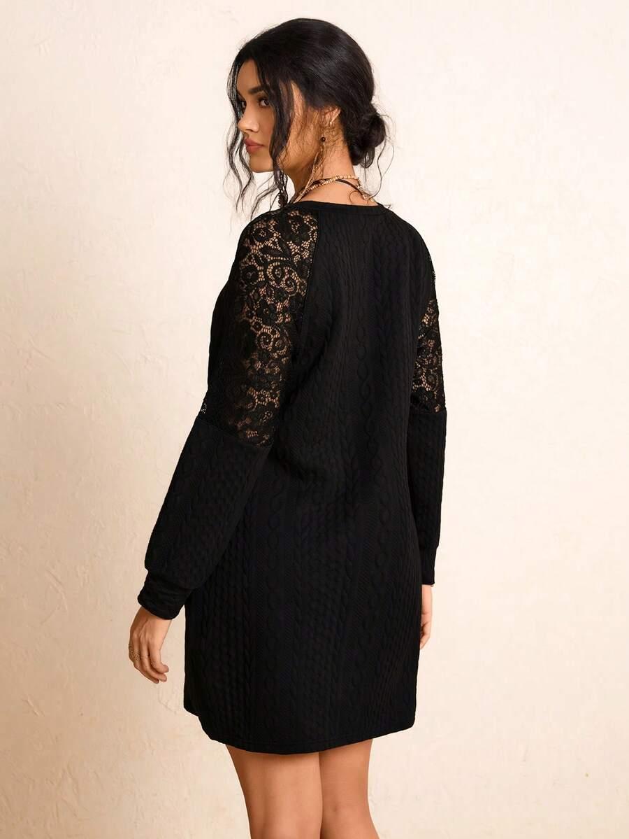 SHEIN CZARNA MINI SUKIENKA S09__50