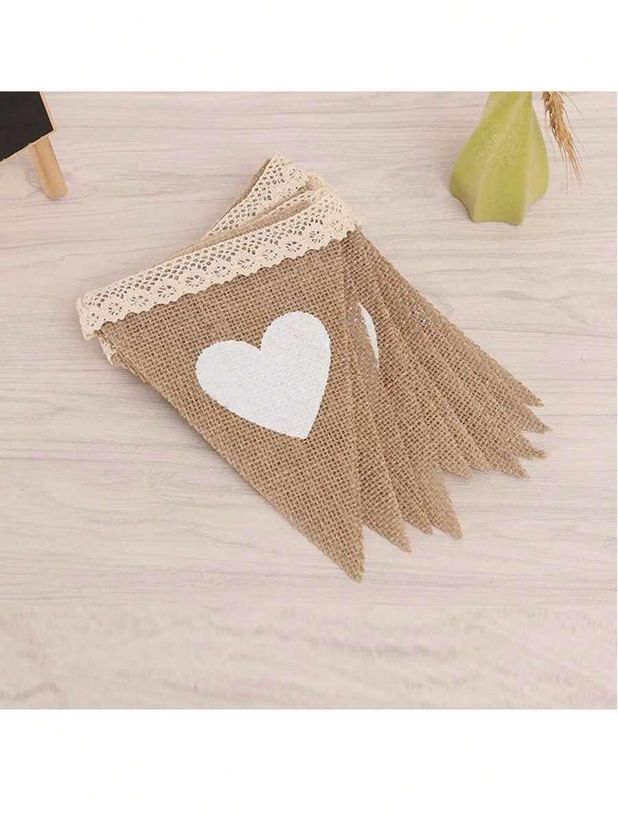 SHEIN BEŻOWY BANER WZÓR SERCA S07__13X18