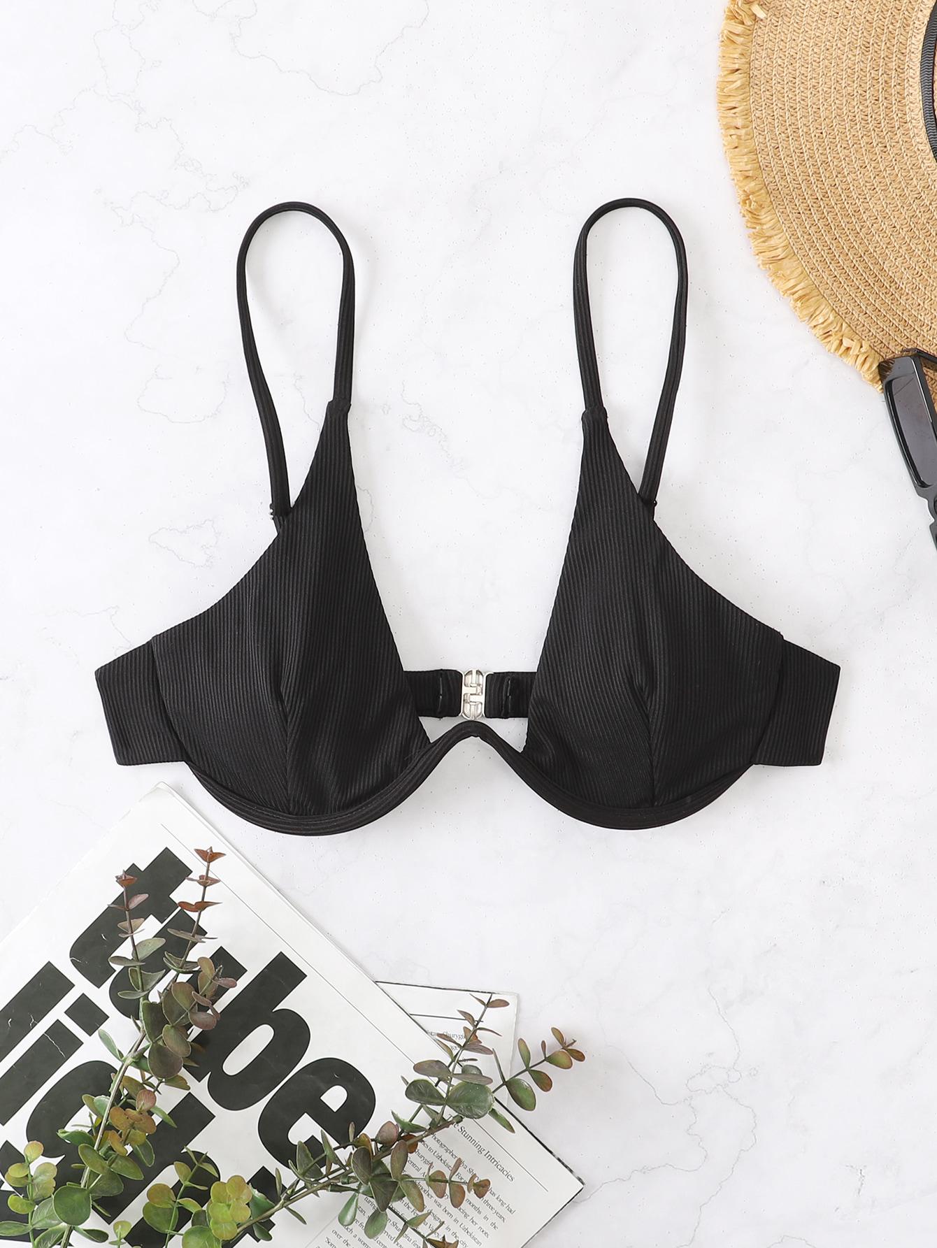 SHEIN CZARNA GÓRA OD BIKINI S09__S