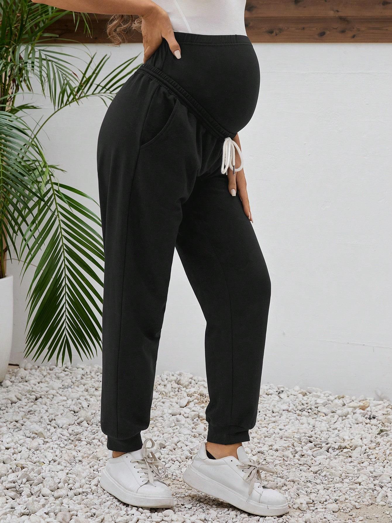 SHEIN CZARNE SPODNIE CIĄŻOWE S06__XL