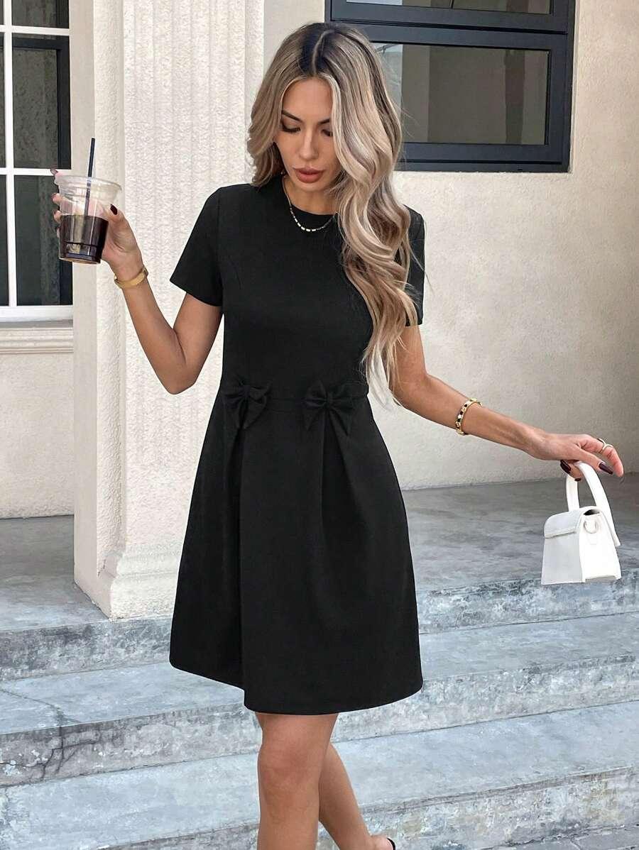 SHEIN CZARNA SUKIENKA KRÓTKI RĘKAW S06__XXL