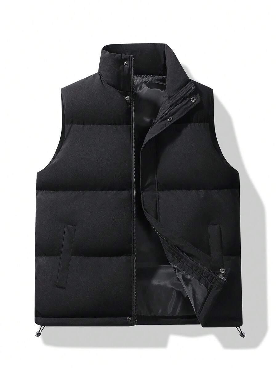 SHEIN PIKOWANA CZARNA KAMIZELKA ZAMEK ZATRZASK S06__4XL