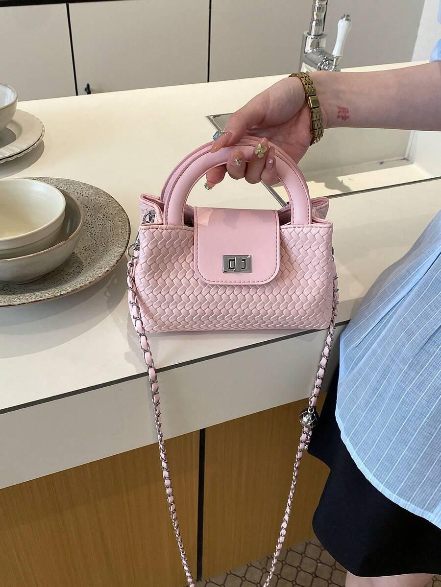 SHEIN RÓŻOWA TOREBKA IMITACJA SKÓRY S07__23X12CM