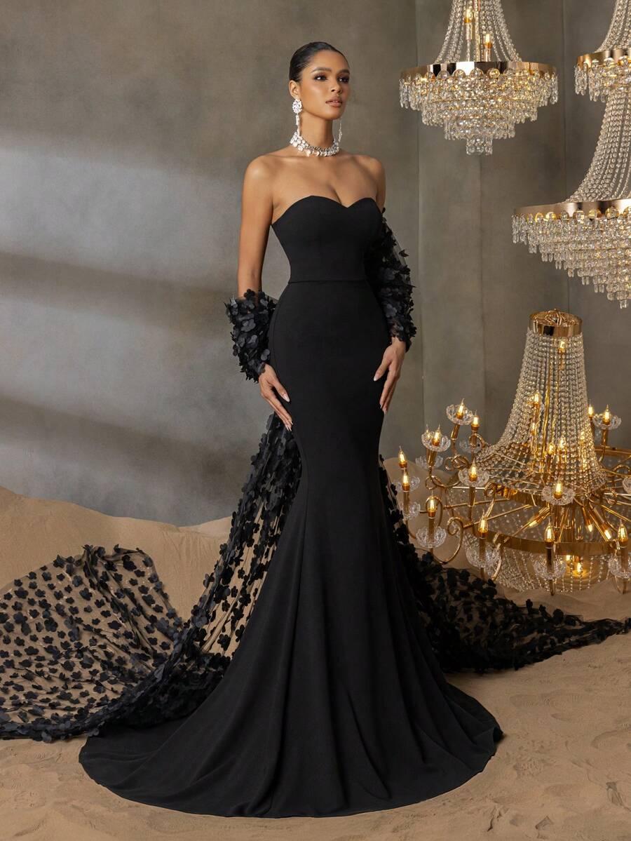 FAERIESTY CZARNA MAXI SUKIENKA S06__XL