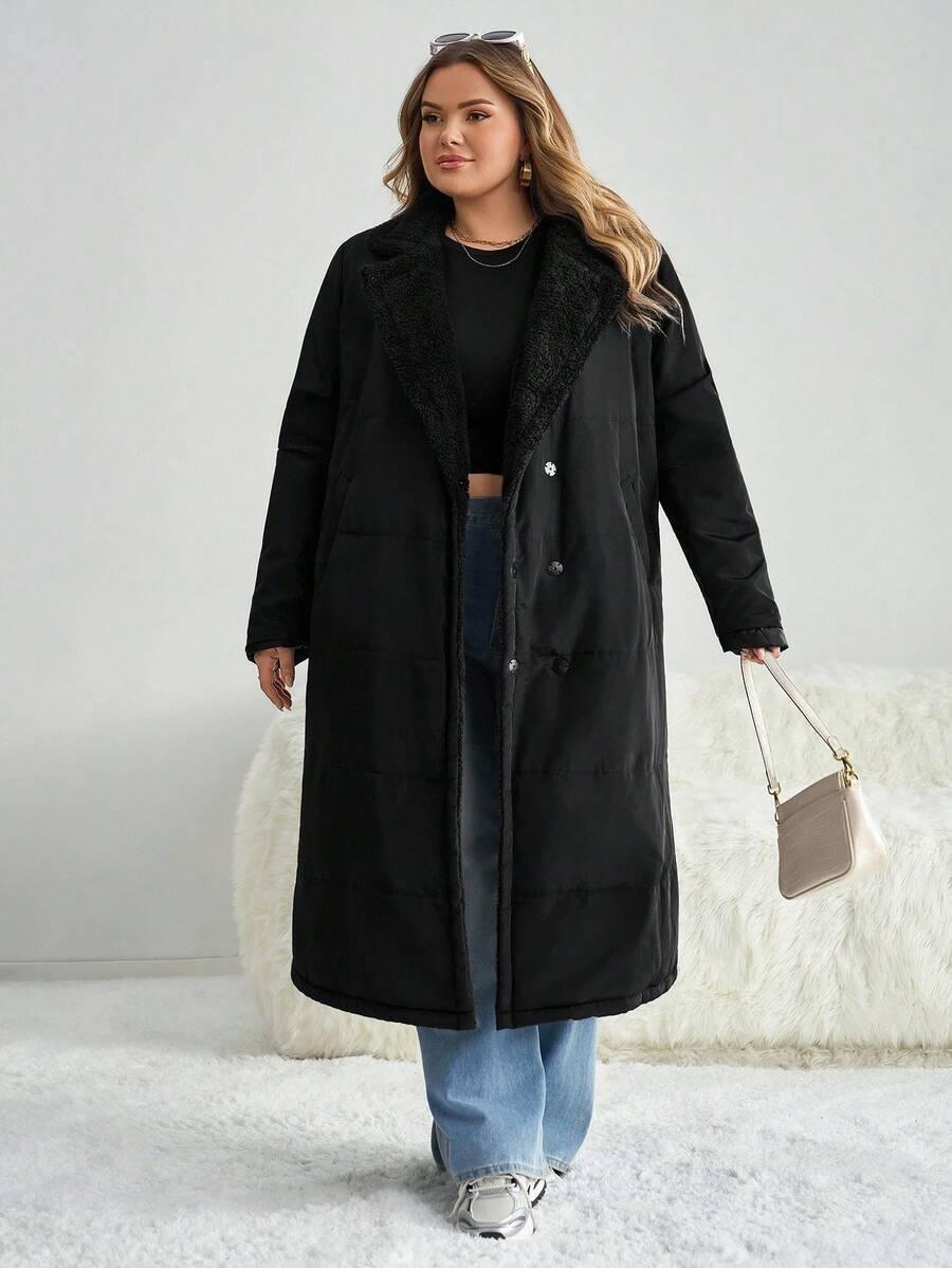 SHEIN CZARNA OCIEPLANA KURTKA W01__56/58