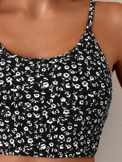 SHEIN DWUCZĘŚCIOWY STRÓJ KĄPIELOWY WZÓR KWIATY S09__S