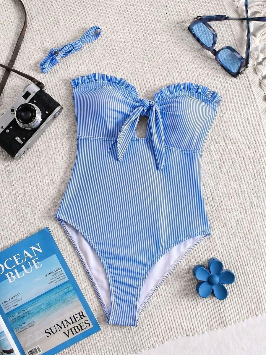 SHEIN JEDNOCZĘŚCIOWY STRÓJ KĄPIELOWY S09__L