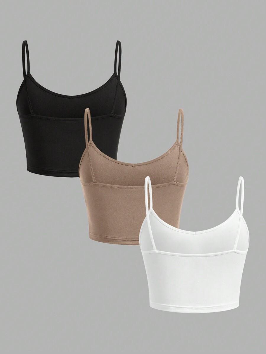 SHEIN CROP TOP NA RAMIĄCZKACH BASIC S06__M