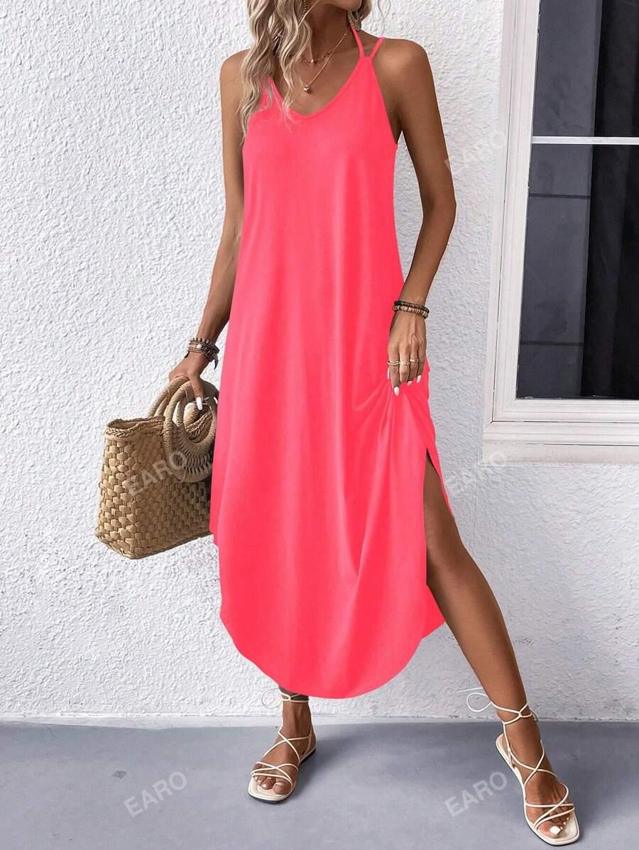 SHEIN RÓŻOWA SUKIENKA WIĄZANIE S06__XS