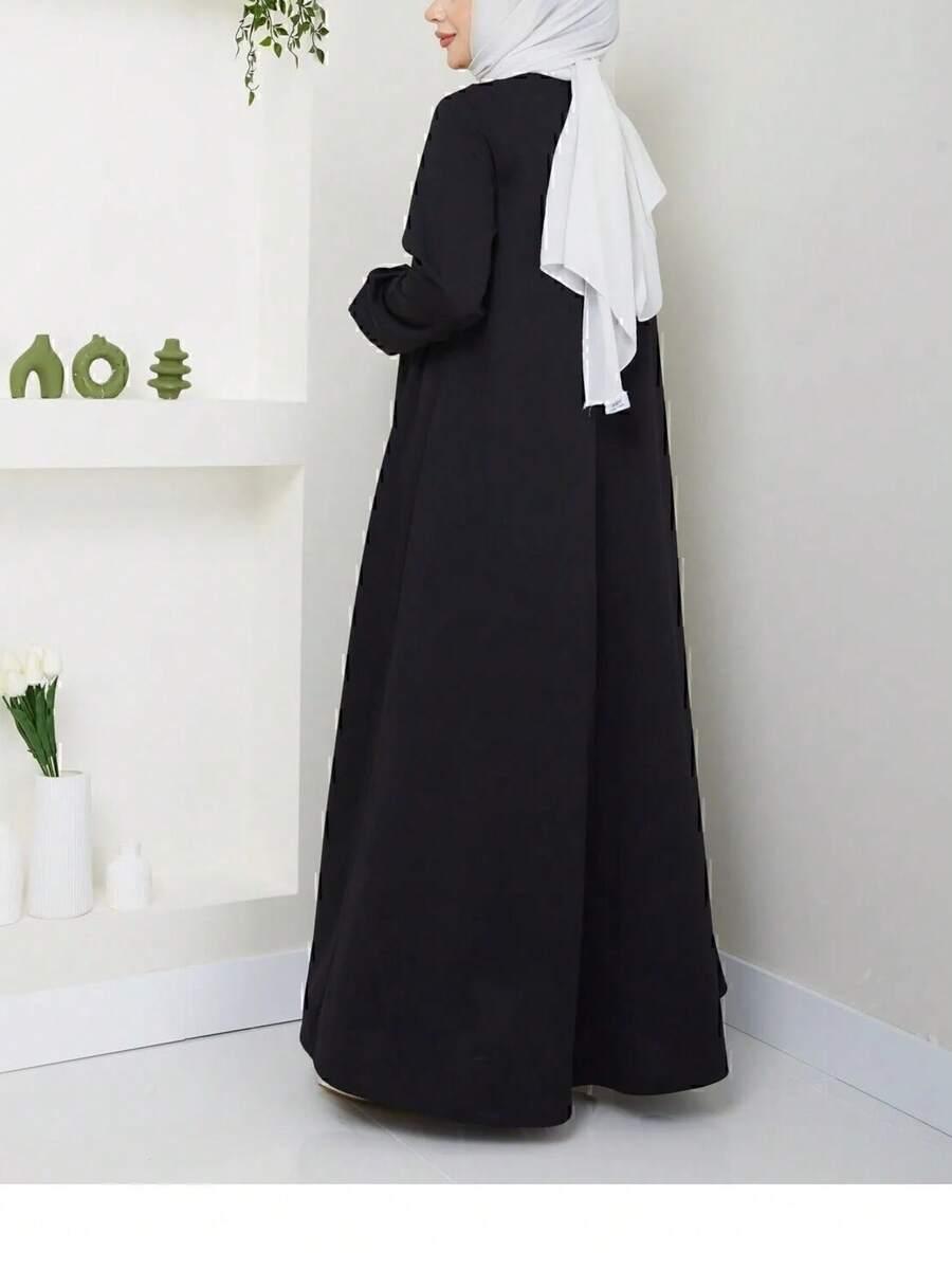 SHEIN CZARNA MAXI SUKIENKA ZAMEK S06__XXL