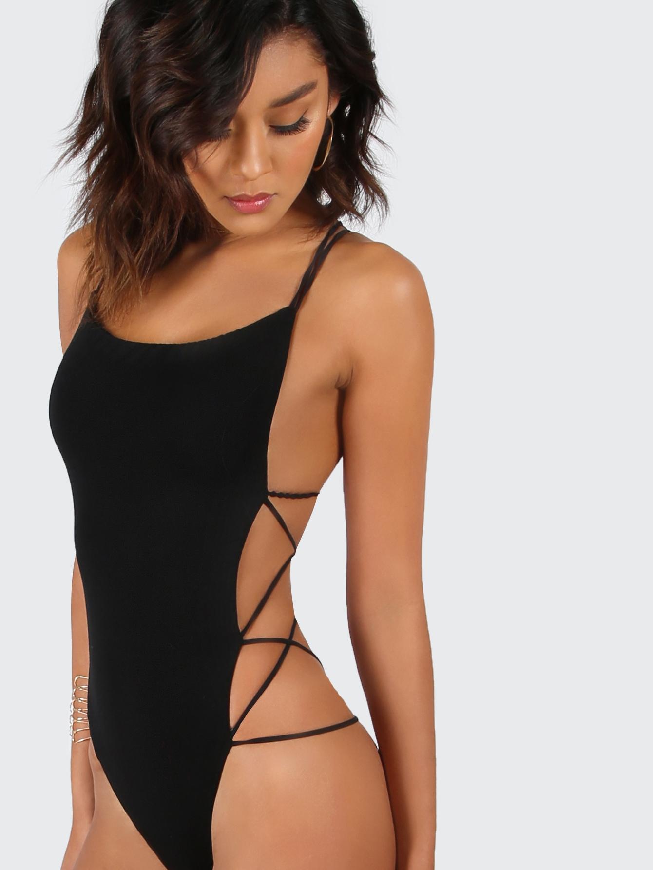 SHEIN CZARNE BODY ODKRYTE PLECY S06__M