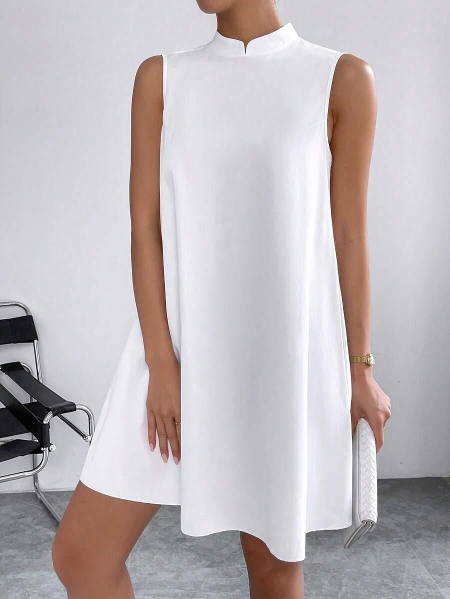 SHEIN BIAŁA SUKIENKA BEZ RĘKAWÓW S06__L