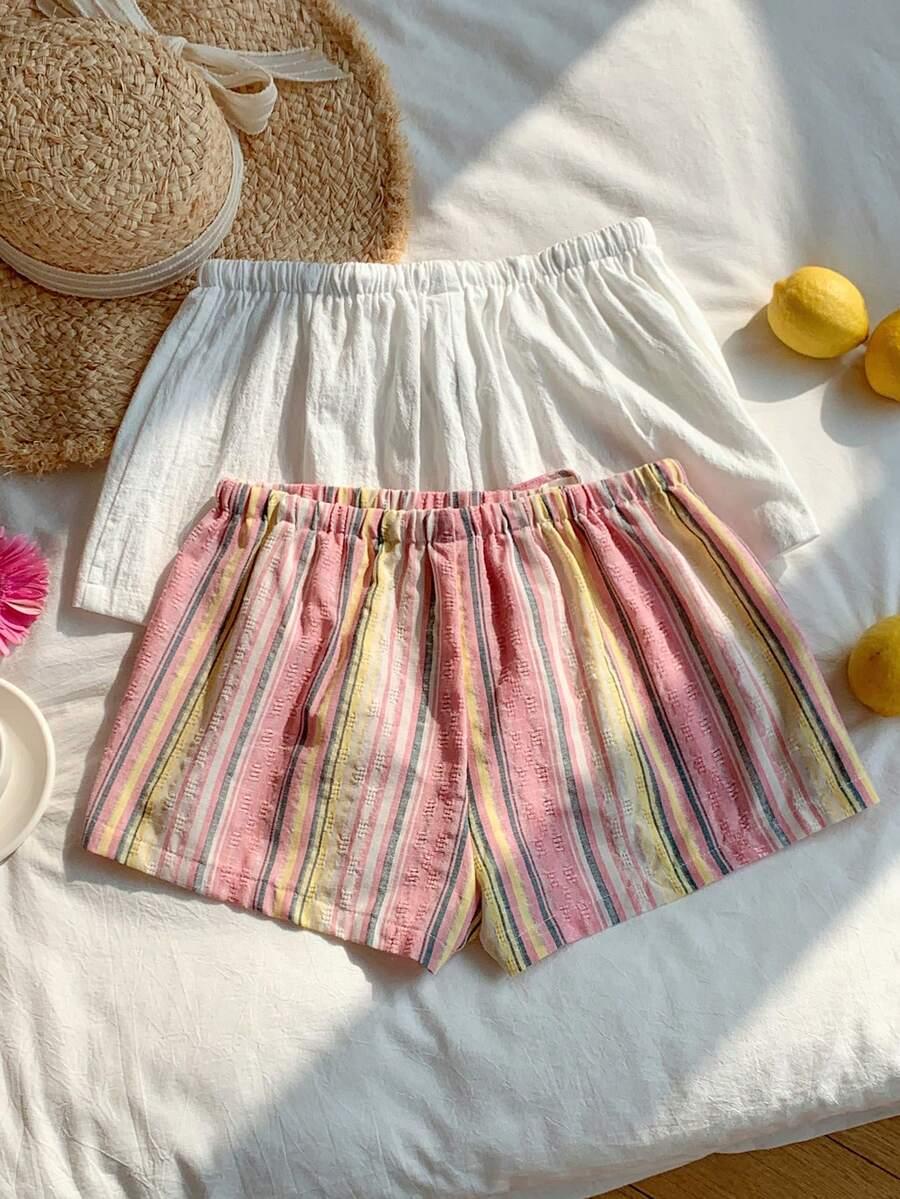 COMFORTCANA KRÓTKIE SPODENKI WZÓR PASKI S06__M