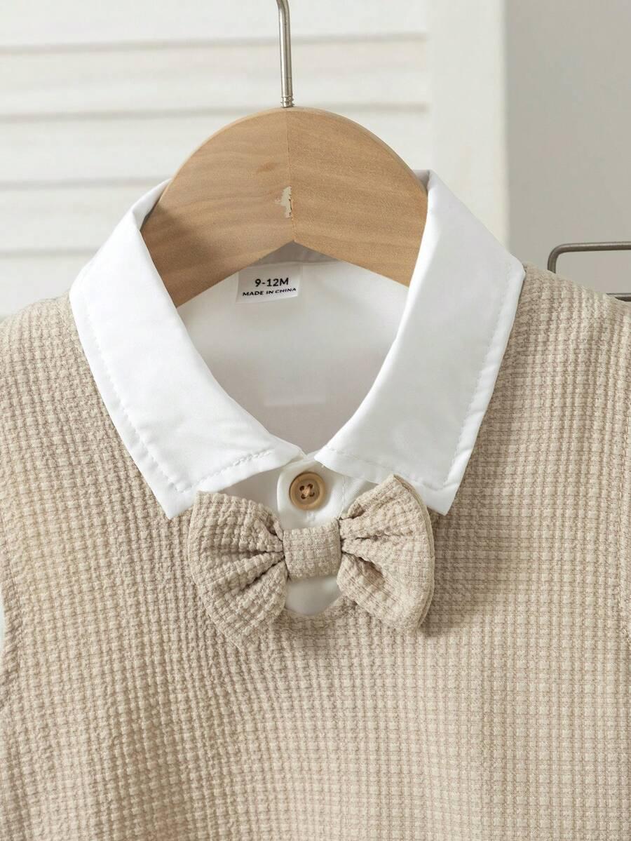 SHEIN SPODENKI KAMIZELKA KOSZULA KOMPLET S06__80-86