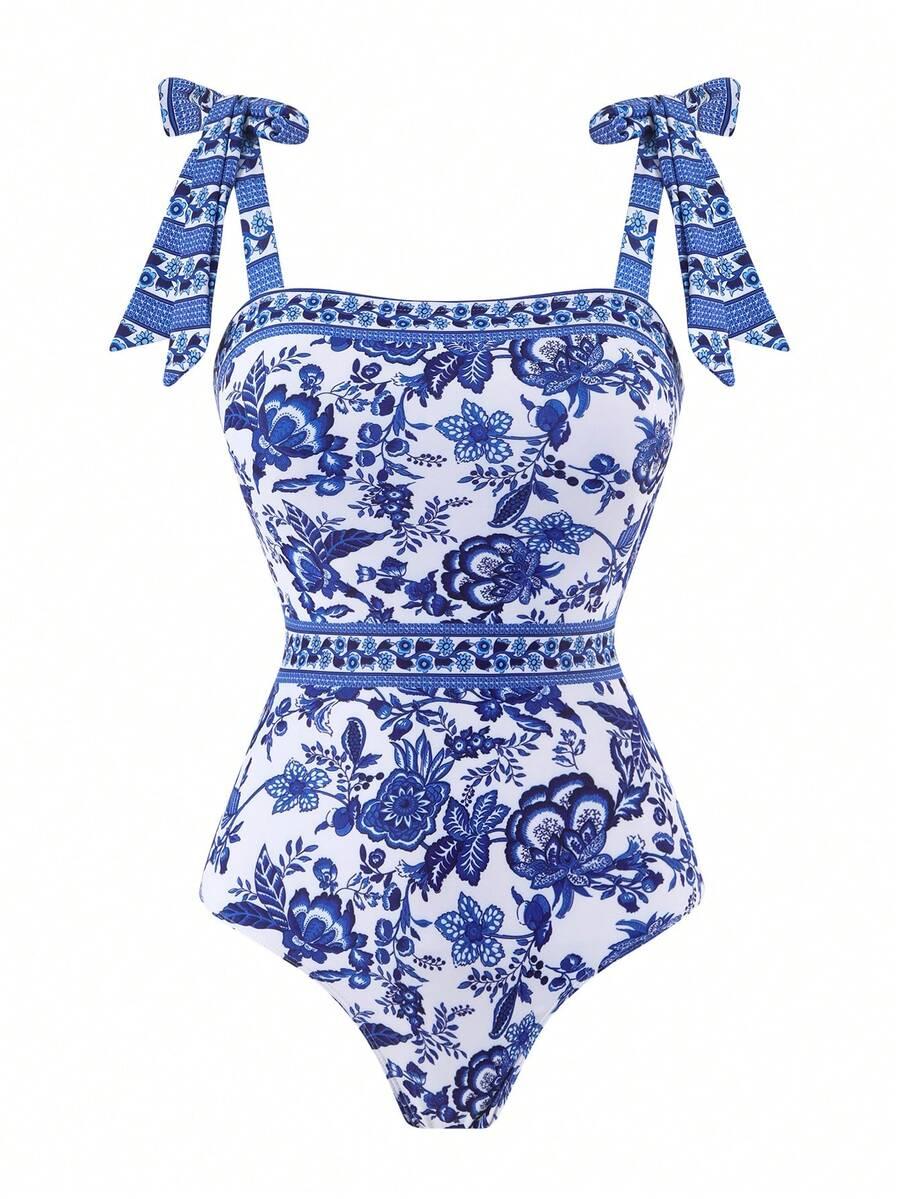 SWIM OASIS JEDNOCZĘŚCIOWY STRÓJ KĄPIELOWY SPÓDNICA WZÓR KOMPLET S09__S