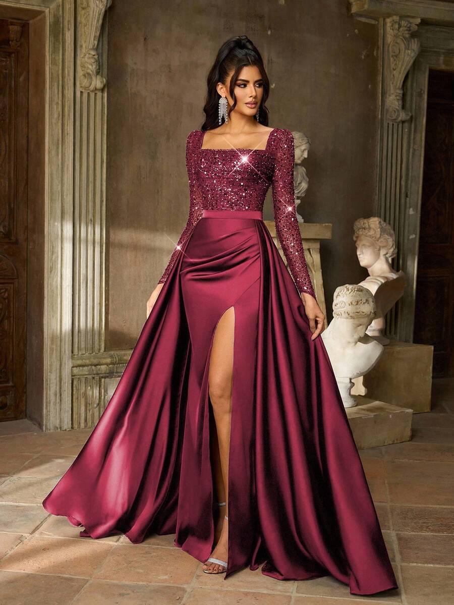AUREIA CZERWONA MAXI SUKIENKA S06__XS