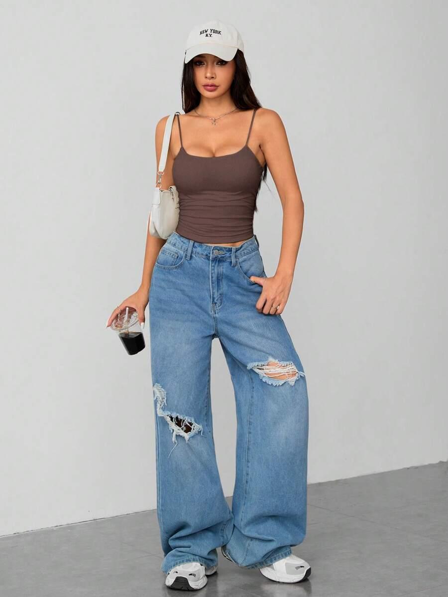 SHEIN TOP NA RAMIĄCZKACH S06__M