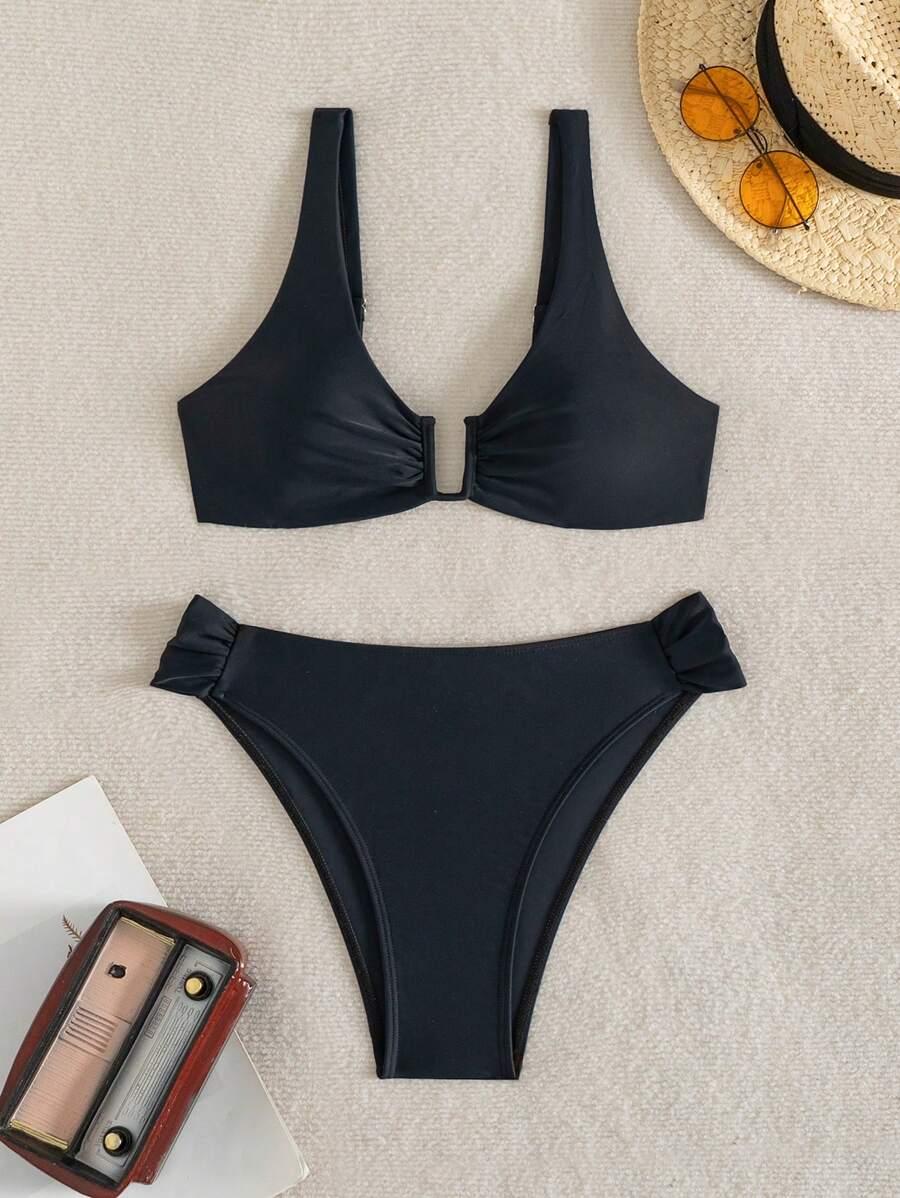 SHEIN CZARNY STRÓJ KĄPIELOWY S09__S