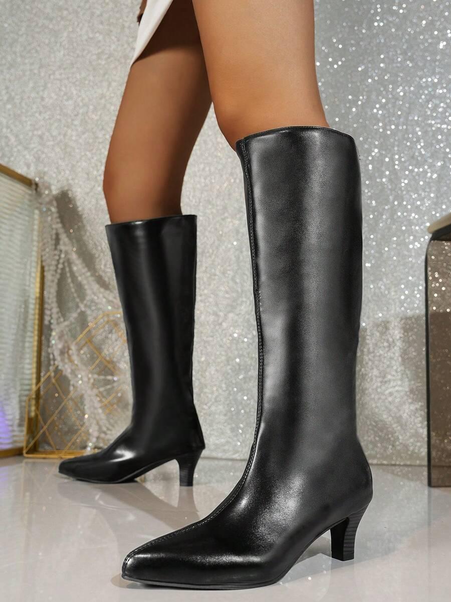 SHEIN CZARNE KOZAKI IMITACJA SKÓRY W01__42