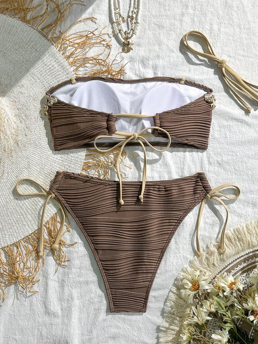 SHEIN DWUCZĘŚCIOWY STRÓJ KĄPIELOWY S09__L