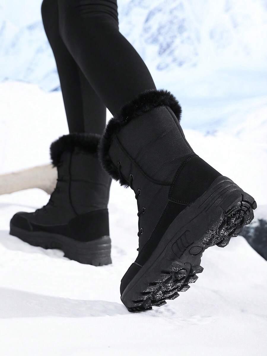 SHEIN CZARNE SZNUROWANE ŚNIEGOWCE W01__40