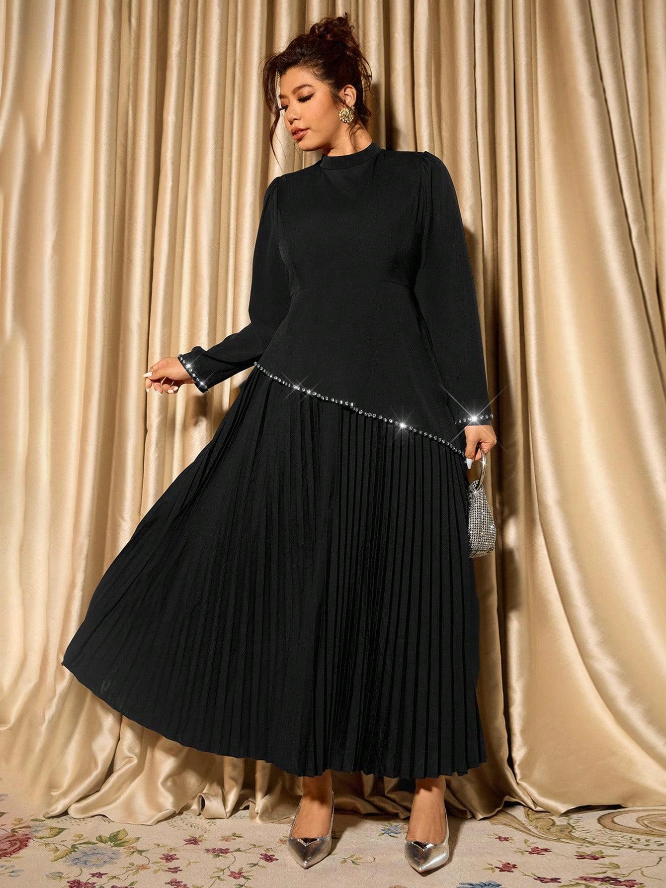 SHEIN CZARNA MAXI SUKIENKA S06__50