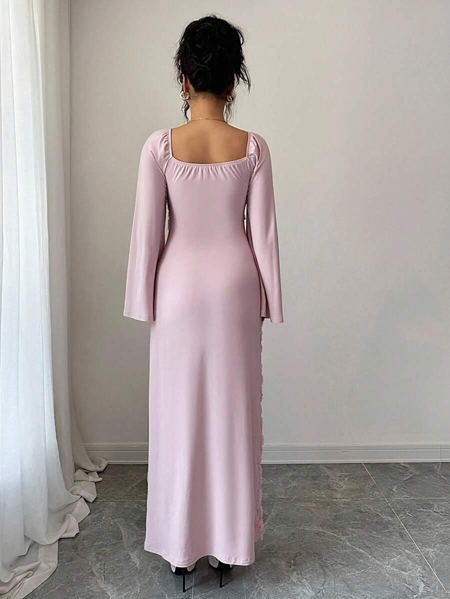 SHEIN RÓŻOWA MAXI SUKIENKA S06__M