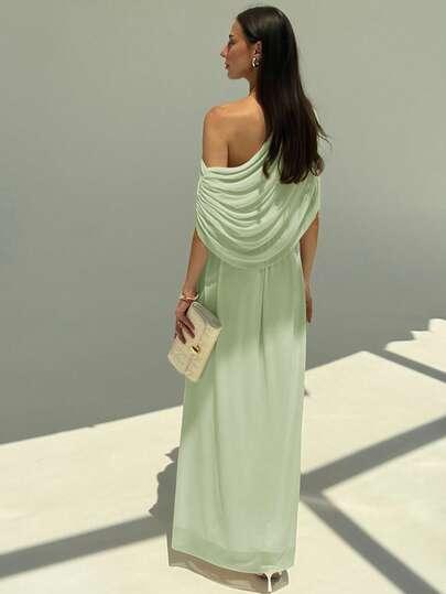 SHEIN ZIELONA MAXI SUKIENKA S06__L