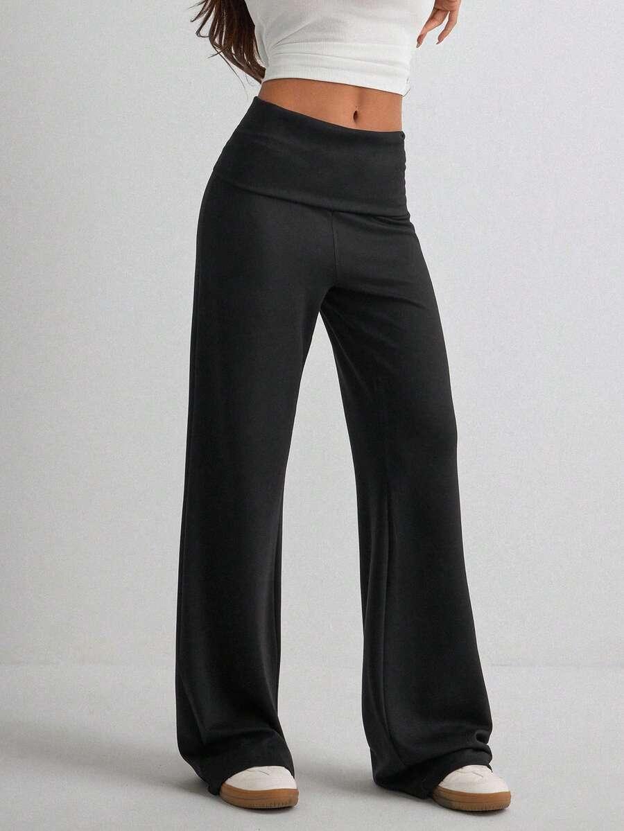 SHEIN CZARNE SPODNIE PROSTE NOGAWKI S06__S