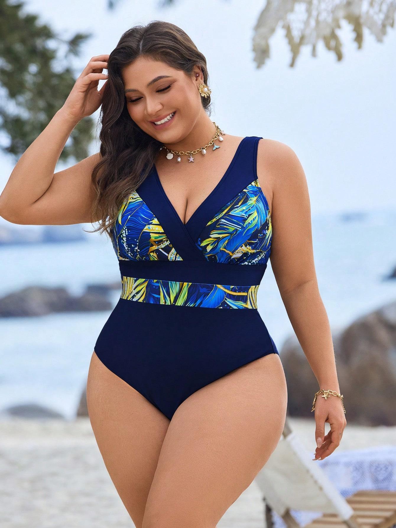SHEIN JEDNOCZĘŚCIOWY STRÓJ KĄPIELOWY S09__XXL