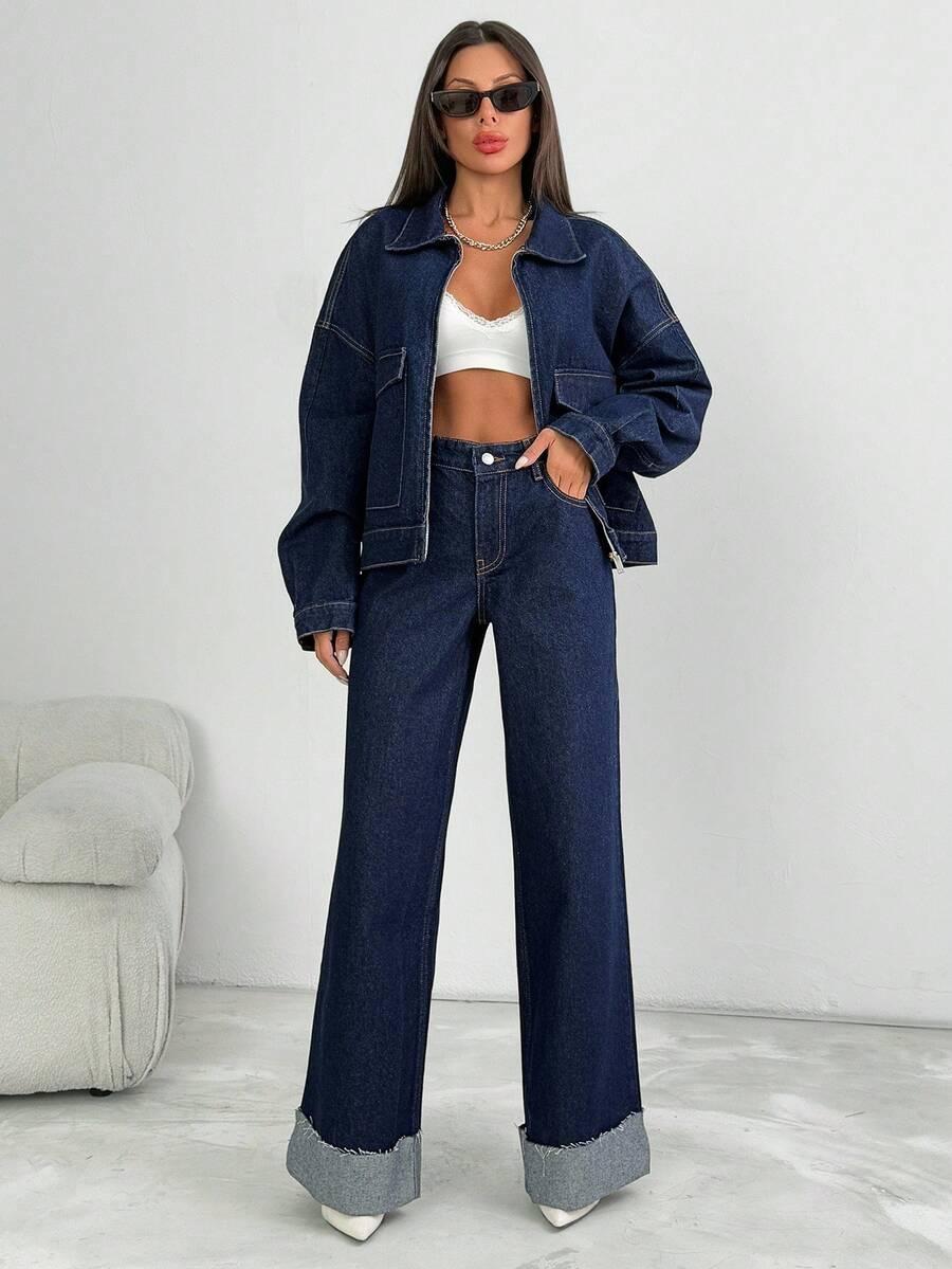 CASUGLOW KOMPLET JEANS KURTKA SPODNIE PK01__L