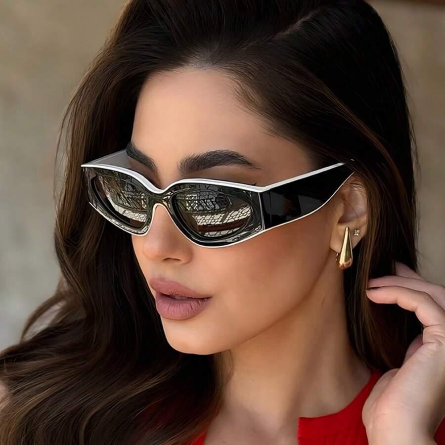 SHEIN OKULARY PRZECIWSŁONECZNE BRĄZOWE SZKŁA S07__